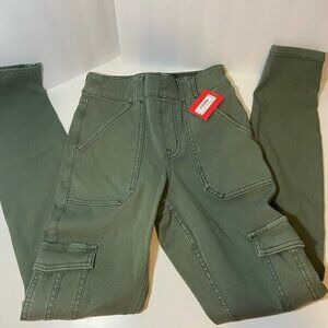 SPANX Stretch Twill Cargo Pants Soft Sage XS NWT ($128 Retail)